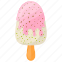cotton candy popsicle, fluffy ice cream, ice cream, ice cream stick, popsicle