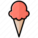cone, cream, dessert, ice, ice cream, one scoop, sweet