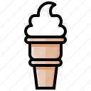 cone, cream, ice, ice cream, sweet, swirl, vanilla 