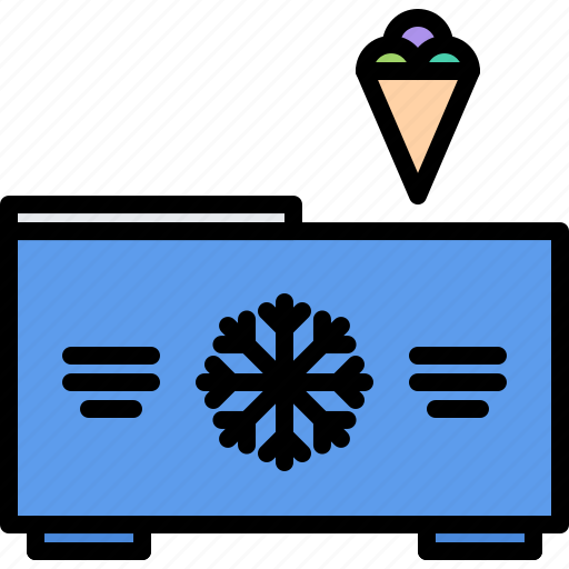 Cone, cream, dessert, fridge, ice, refrigerator, shop icon - Download on Iconfinder