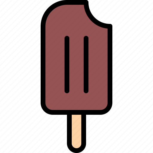 Bitten, cream, dessert, ice, popsicle, shop, stick icon - Download on Iconfinder