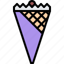 cone, cream, dessert, ice, shop, waffle