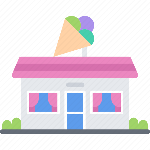 Building, cafe, cream, dessert, ice, shop icon - Download on Iconfinder