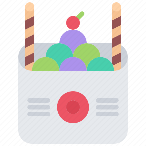 Cream, cup, dessert, ice, roll, shop, waffle icon - Download on Iconfinder