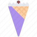 cone, cream, dessert, ice, shop, waffle