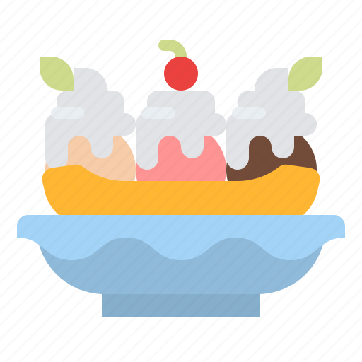 Banana, dessert, ice cream, split icon - Download on Iconfinder