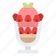 dessert, ice cream, strawberry, summer 