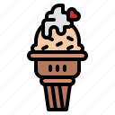 cone, dessert, ice cream, scoop