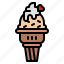 cone, dessert, ice cream, scoop 
