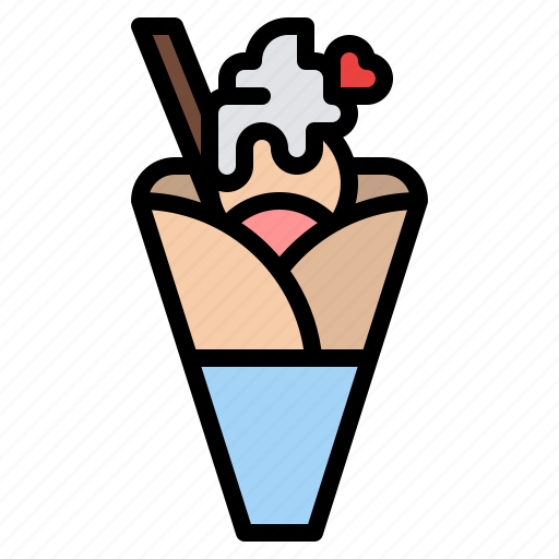 Crepes, dessert, ice cream, sweets icon - Download on Iconfinder