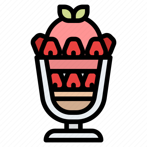 Dessert, ice cream, strawberry, summer icon - Download on Iconfinder