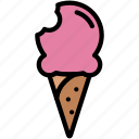 ice, cone, dessert, sweet, cream