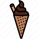 ice, cone, dessert, sweet, cream