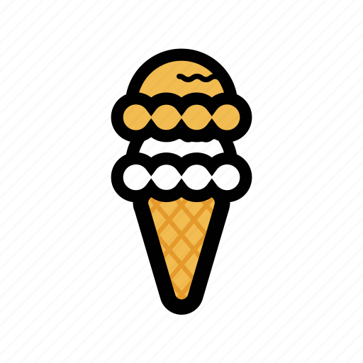 Cone, cream, frost, ice, roll, scoop icon - Download on Iconfinder