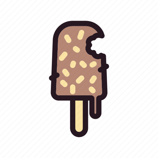 Bite, color, cream, filled, ice, mixed, stick icon - Download on Iconfinder