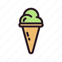 color, cone, cream, filled, ice, skup