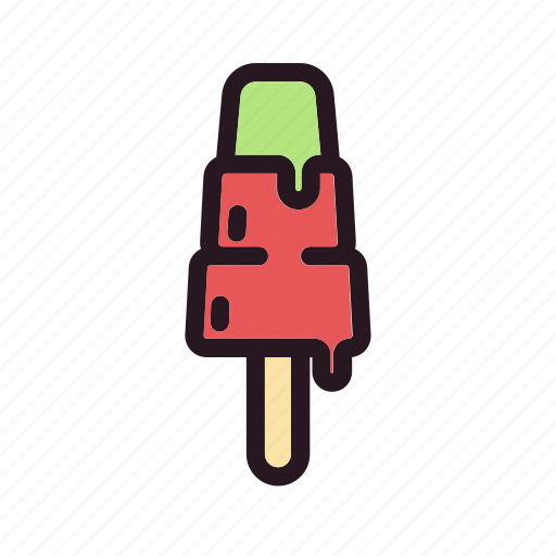 Color, cream, filled, fruit, ice, mixed, stick icon - Download on Iconfinder
