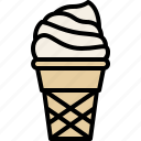 cone, dessert, food, ice cream, serve, soft, sweet