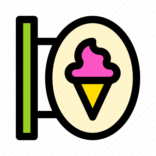 Frozen, ice cream, sign, store, sweets icon - Download on Iconfinder
