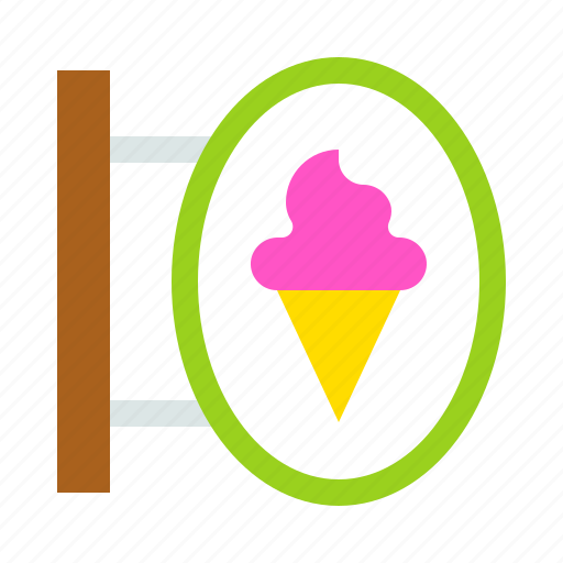 Ice cream, shop, sign, sweets icon - Download on Iconfinder