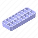 ice, cube, container, isometric