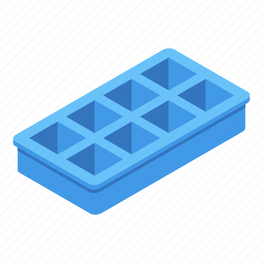 Ice, cube, tray, cocktail, isometric icon - Download on Iconfinder