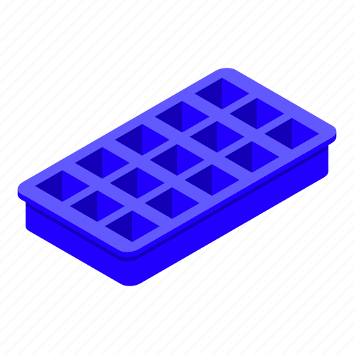 Ice, cube, tray, form, isometric icon - Download on Iconfinder