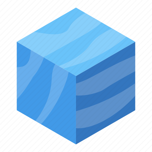 Water, ice, cube, isometric icon - Download on Iconfinder