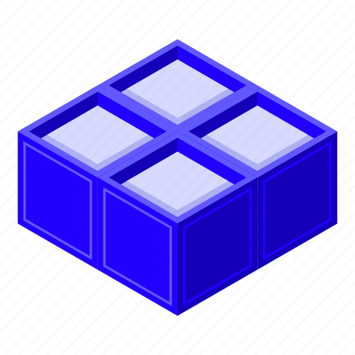 Ice, cube, tray, isometric icon - Download on Iconfinder
