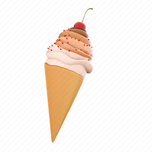 Png, sprinkles, icecream, dairy, sundae, frozen, milk 3D illustration - Download on Iconfinder