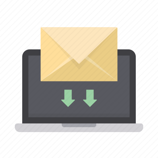 Arrows, email, envelope, inbox, laptop icon - Download on Iconfinder