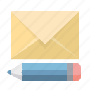 compose, email, envelope, pencil, write