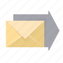 arrow, email, envelope, forward, send