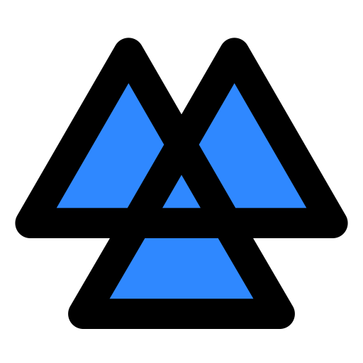 Three, triangles icon - Free download on Iconfinder