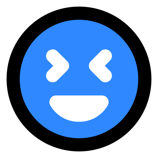 Grinning, face, with, tightly, closed, eyes, open icon - Free download