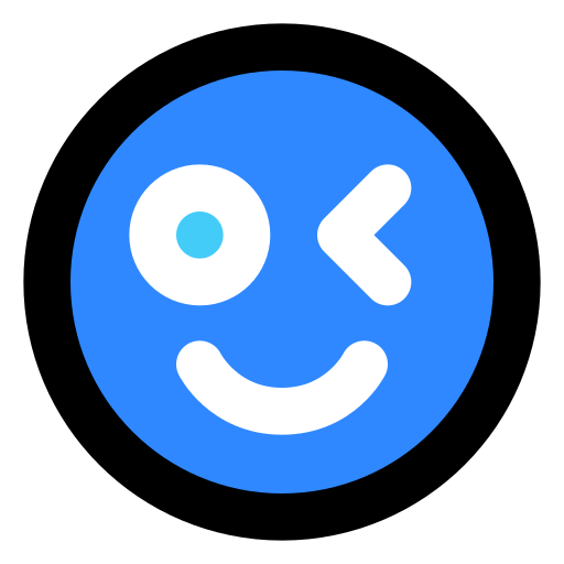 Winking, face, with, open, eyes icon - Free download
