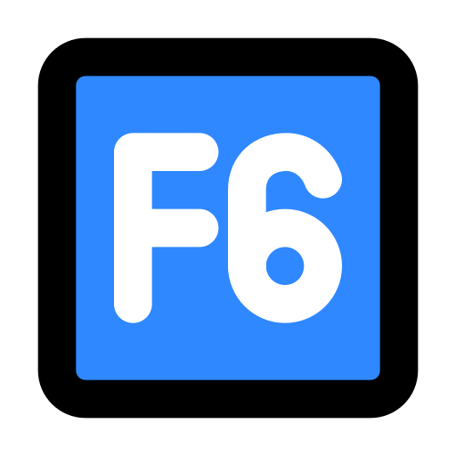 F, six, key icon - Free download on Iconfinder