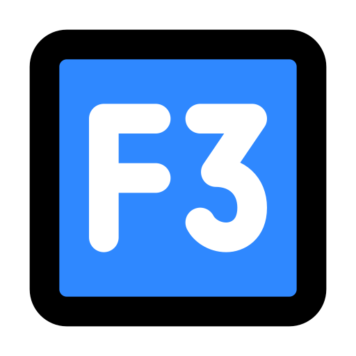 F, three, key icon - Free download on Iconfinder