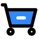 shopping, cart, del
