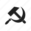 communism, hammer, sickle, sign, ussr, shape 