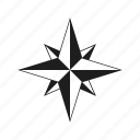 compass, sea, sign, star, wind rose