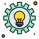 gear, idea, innovation, lightbulb, technology