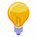 idea, bulb, isometric