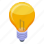 idea, bulb, isometric 