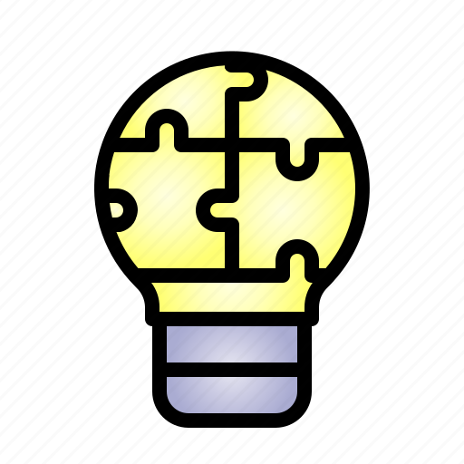 Bulb, light, idea, creative, solution, jigsaw, contacts icon - Download on Iconfinder
