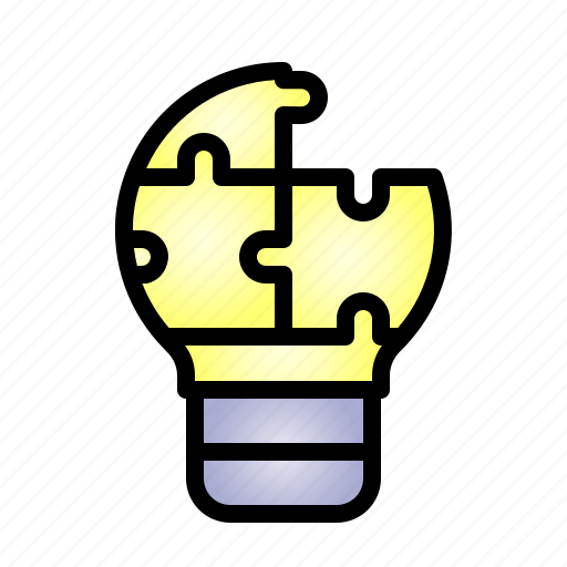 Bulb, light, idea, creative, solution, jigsaw, contacts icon - Download on Iconfinder