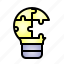 bulb, light, idea, creative, solution, jigsaw, contacts 