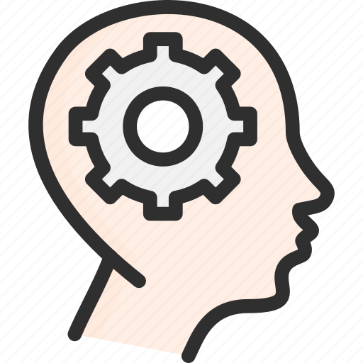 Cogwheel, dream, head, mind, options, settings icon - Download on Iconfinder