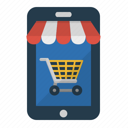 Mobile shopping, online shop, shop, store icon - Download on Iconfinder