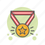 achievement, school, education, medal necklace 